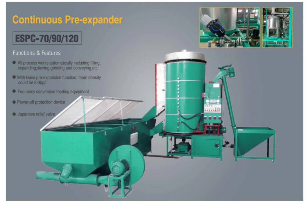 EPS Continuous Pre-Expander Expandable Polystyrene Machine for Bean Bags