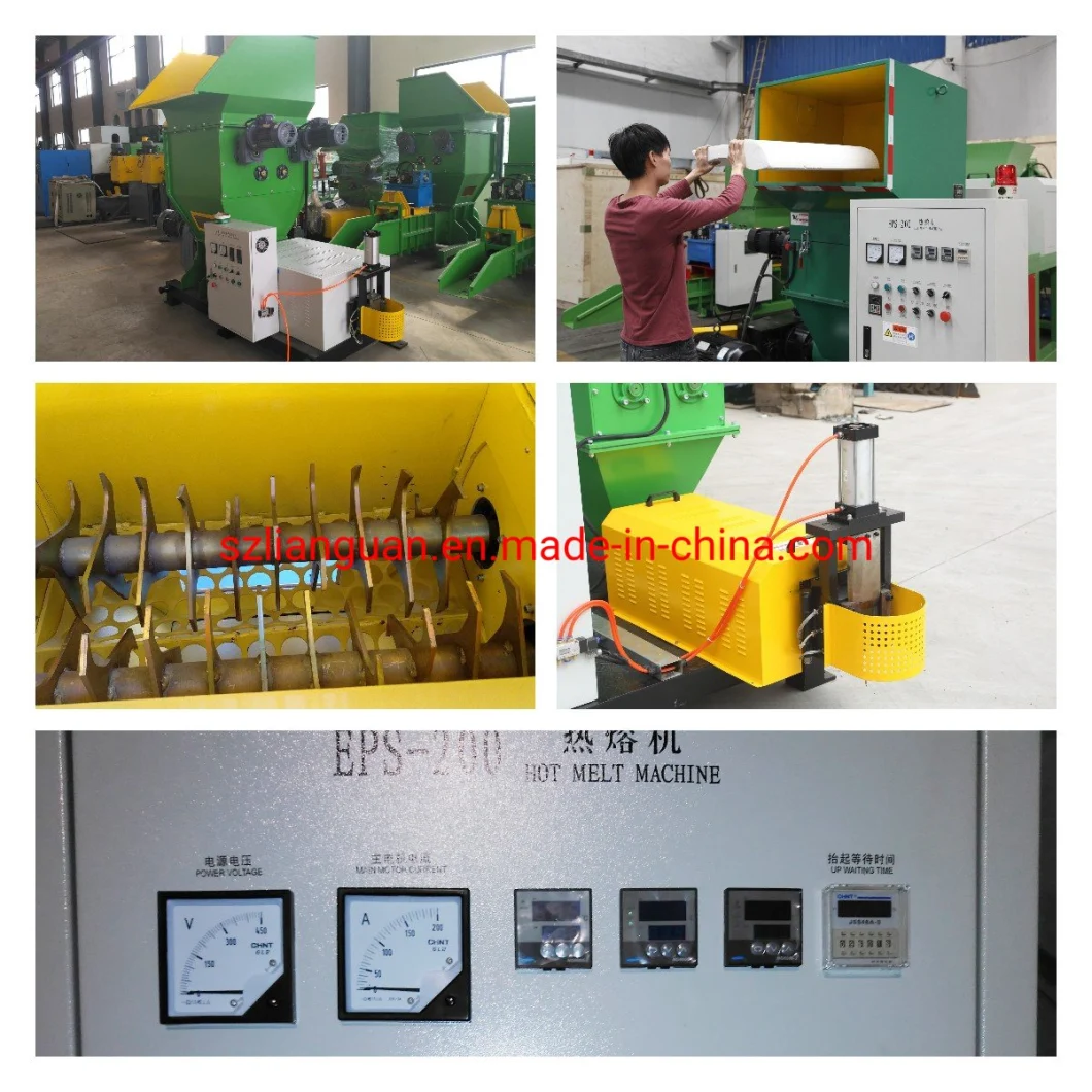 Expanded Polystyrene EPS Foam Hot Melt Recycle Machine for EPS Block Scrap