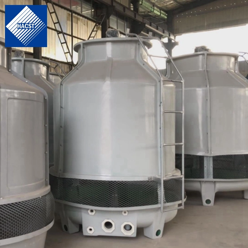 10-300rt FRP Cooling System Cross Flow Low Noise Round Industrial Fiberglass Water Open Cooling Tower