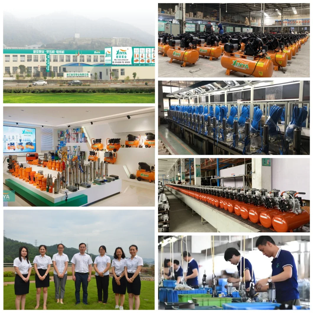 China Xinya 100L 0.8MPa Single Phase Electric Belt Driven Oil Lubricated 65mm Pistion Air Compressors Machinery with CE Board