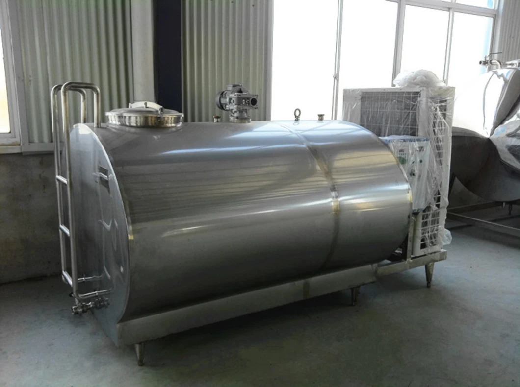 Insulation Air Compressor Installed Milk Cooling Storage Tank Factory