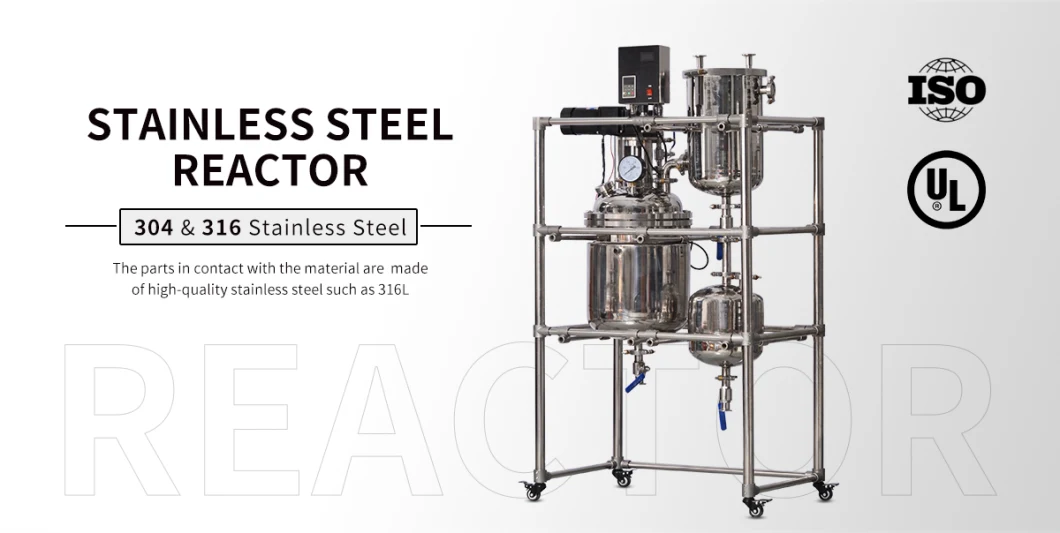 Stainless Steel Steam Single Jacket Limpet Coil Heating Active Pharmaceutical Ingredients Production Reactor Tank