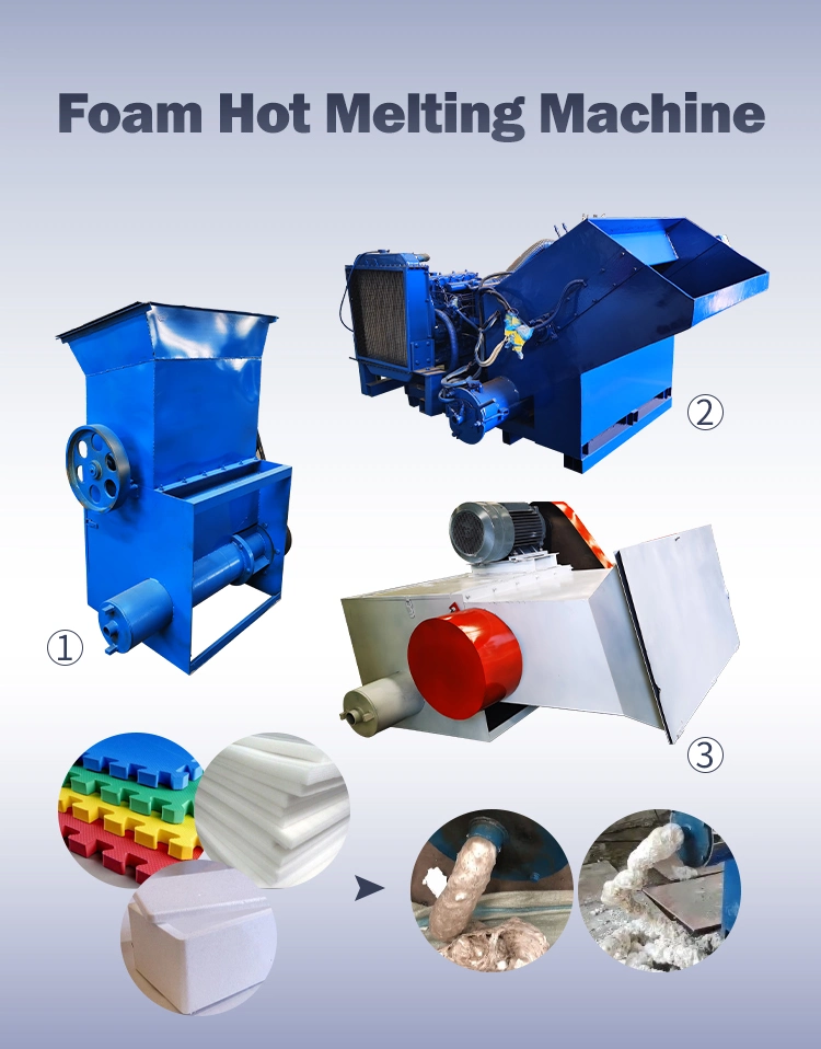 Full Automatic EPS Block Making PE Foam Hot Melting Machine Recycle Polystyrene EPS Foam Recycling Machine