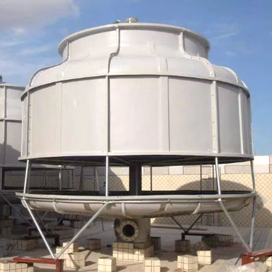 10-300rt FRP Cooling System Cross Flow Low Noise Round Industrial Fiberglass Water Open Cooling Tower